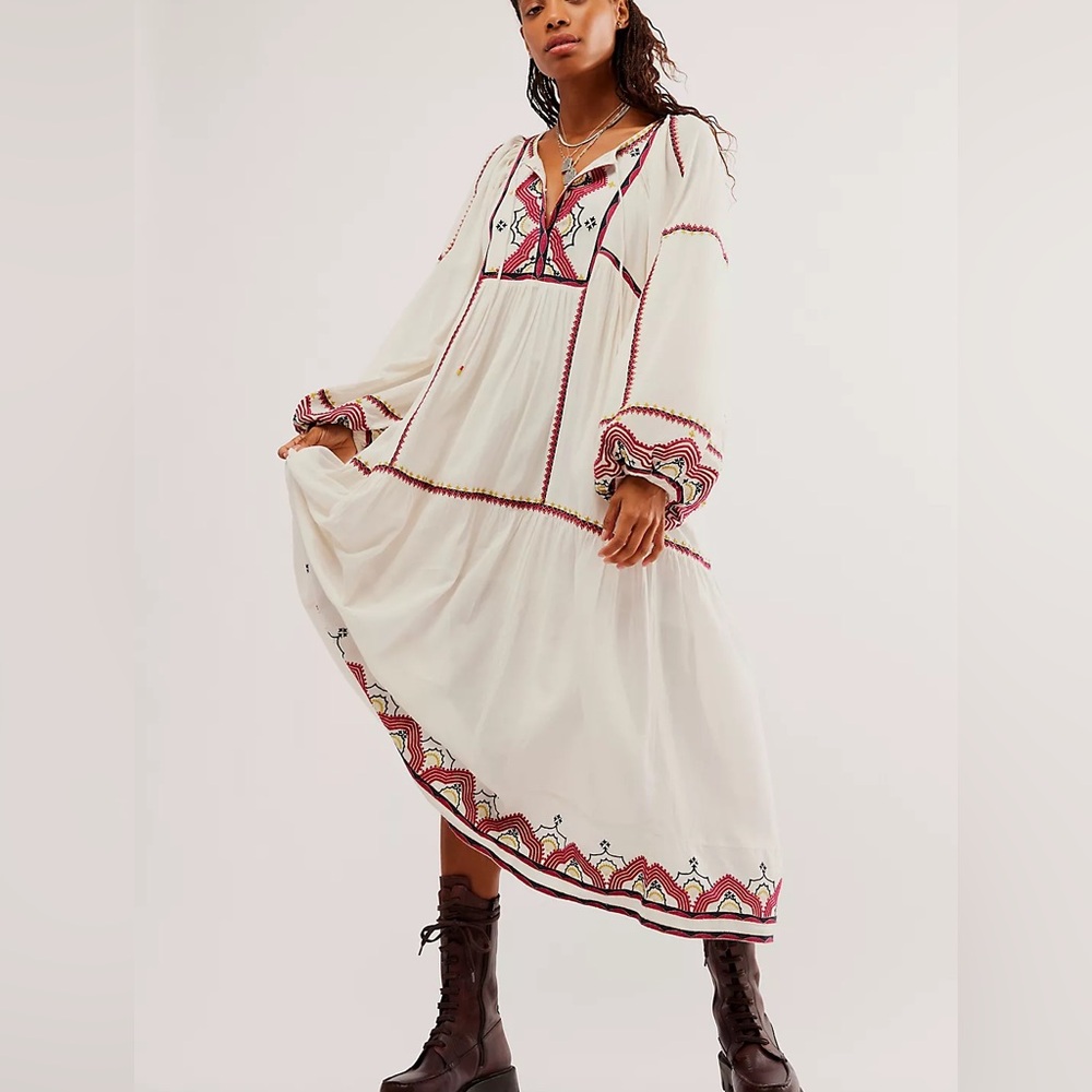 Free People Sweet Escape Midi Dress in Natural